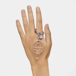 Key ring with silver-colored silhouette TOUS MANIFESTO