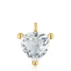 18kt gold plating over silver and rock crystal quartz Pendant Color White