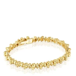18 kt gold plating over silver chain Bracelet with bear motifs Bold Bear
