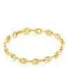 18kt gold plating over silver logo chain Bracelet TOUS MANIFESTO