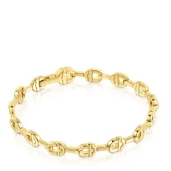 18kt gold plating over silver logo chain Bracelet TOUS MANIFESTO