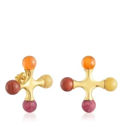 18kt gold plating over silver Earrings with gemstones TOUS X LEA COLOMBO