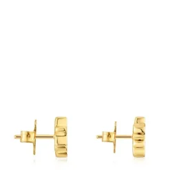 18kt gold plating over silver Climber earrings with diamonds TOUS 1950