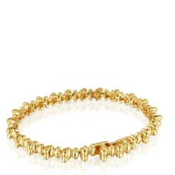 18 kt gold plating over silver chain Bracelet with bear motifs Bold Bear