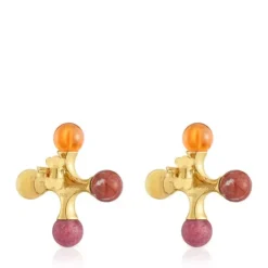 18kt gold plating over silver Earrings with gemstones TOUS X LEA COLOMBO