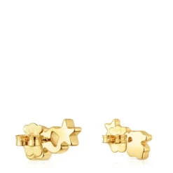 18kt gold plating over silver Climber earrings with diamonds TOUS 1950