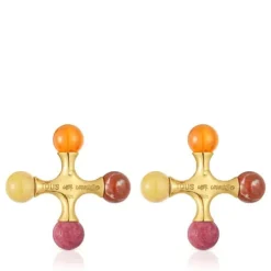 18kt gold plating over silver Earrings with gemstones TOUS X LEA COLOMBO