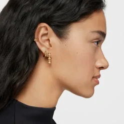 18 kt gold plating over silver bear Earcuff Bold Bear