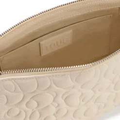 Large beige leather Crossbody bag TOUS Greta
