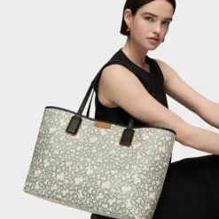 Large black and beige Kaos Mini Tote bag with toiletry bag
