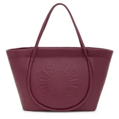 Large burgundy leather Tote bag TOUS Miranda