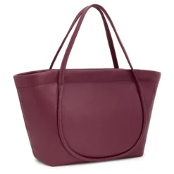 Large burgundy leather Tote bag TOUS Miranda