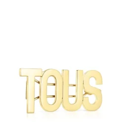 Large gold colored IPG steel Clip Logo