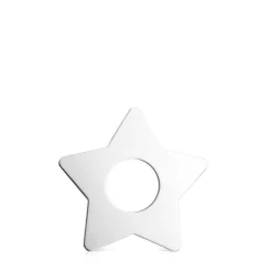 Large Hold Metal Silver Star Pendant