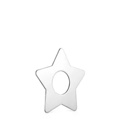 Large Hold Metal Silver Star Pendant