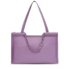 Large lilac-colored leather Shopping bag TOUS MANIFESTO
