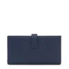 Large navy blue leather Flap wallet TOUS Miranda