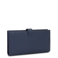 Large navy blue leather Flap wallet TOUS Miranda
