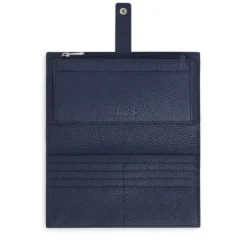 Large navy blue leather Flap wallet TOUS Miranda