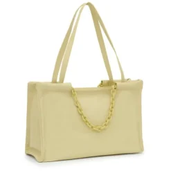 Large pale green leather Shopping bag TOUS MANIFESTO