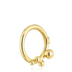 Large Ring with 18kt gold plating over silver and details Hold