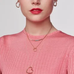 Large Rose Silver Vermeil Shield Pendant with Pearls