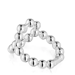 Large silver heart Ring Sugar Party