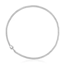 Large TOUS MANIFESTO curb chain Choker in silver