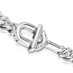 Large TOUS MANIFESTO curb chain Choker in silver