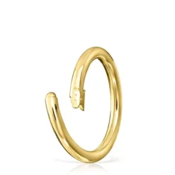 Large Vermeil Silver Hold Ring