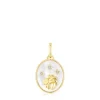Leo Pendant in silver vermeil with mother-of-pearl and topazes TOUS Horoscope