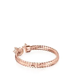 Light open Ring in Rose Gold with Diamonds