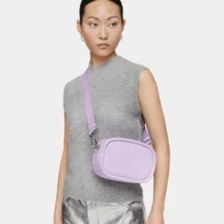 Lilac-colored leather Crossbody Reporter bag TOUS Miranda