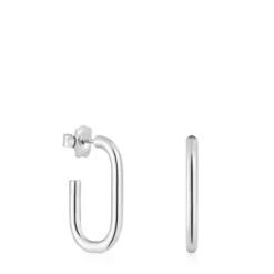 Long 25 mm silver Hoop earrings TOUS Basics