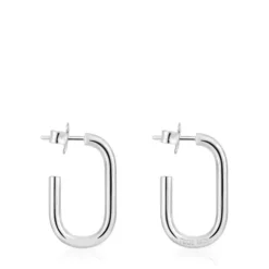Long 25 mm silver Hoop earrings TOUS Basics