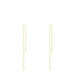 Long gold TOUS Cool Joy star charm Earrings