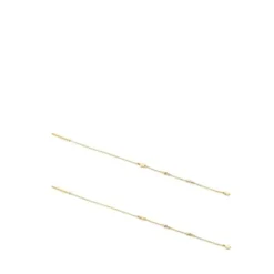 Long gold Virtual Garden Earrings with gemstones