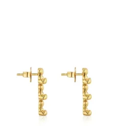 Long 18kt gold plating over silver Earrings with bear motifs Bold Bear