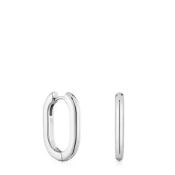 Long 22 mm silver Hoop earrings TOUS Basics