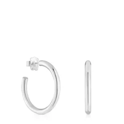 Long 24 mm silver Hoop earrings TOUS Basics