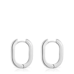 Long 22 mm silver Hoop earrings TOUS Basics