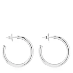 Long 24 mm silver Hoop earrings TOUS Basics