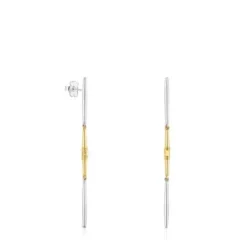 Long silver and silver vermeil Lure Earrings