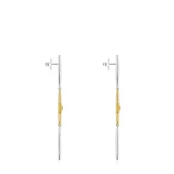 Long silver and silver vermeil Lure Earrings