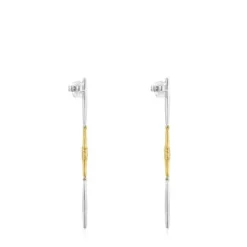 Long silver and silver vermeil Lure Earrings
