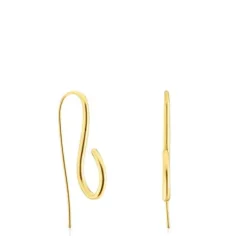 Long silver vermeil Bent Earrings