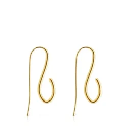 Long silver vermeil Bent Earrings