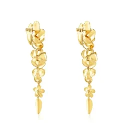 Long Silver Vermeil Fragile Nature Earrings