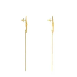 Long silver vermeil Lure Earrings
