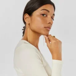Long silver vermeil Lure Earrings